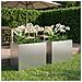 Vaso da giardino 2 pz Argento 60 x 30 x 40 cm Acciaio zincato - Foto miniatura 2
