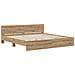 Struttura letto con testata Rovere Artigianale 200 x 200 cm - Foto miniatura 3