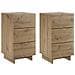 Comodino 2 pz Rovere Artigianale 33,5 x 34,5 x 60 cm - Foto miniatura 1