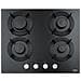 Piano Cottura FHMF6044GCBK a Gas 4 Fuochi Gas Colore Nero - Foto miniatura 1