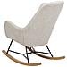 Sedia A Dondolo In Tessuto Beige Chiaro Arrie - Foto miniatura 8