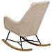 Sedia A Dondolo In Tessuto Beige Chiaro Arrie - Foto miniatura 15