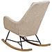 Sedia A Dondolo In Tessuto Beige Chiaro Arrie - Foto miniatura 21