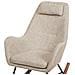 Sedia A Dondolo In Tessuto Beige Chiaro Arrie - Foto miniatura 18