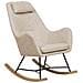 Sedia A Dondolo In Tessuto Beige Chiaro Arrie - Foto miniatura 14