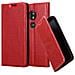 Custodia Compatibile Con Motorola Moto E5 Play In Rosso Mela - Coperchio Protettiva Con Chiusura Magnetica, Funzione Stand E Tasca Per Le Carte - Foto miniatura 3