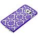 Custodia Compatibile Con Samsung Galaxy S6 Edge In Viola - Hard Case Coperchio Protettivo Con Disegno Floreale Paisley Henné Contro I Graffi E Gli Urti - Foto miniatura 5