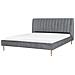 Letto Matrimoniale In Velluto Grigio 180x200 Cm Marville - Foto miniatura 1