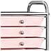Carrello Portaoggetti Con 10 Cassetti Rosa Sfumato In Plastica - Foto miniatura 7