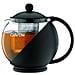 Leaf Cafe Ole Ogni Giorno Rotonda Tea Pot Infusore Carrello Teiera Di Vetro Allentato Nero 700 Ml 24 Oz - Foto miniatura 1