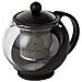 Leaf Cafe Ole Ogni Giorno Rotonda Tea Pot Infusore Carrello Teiera Di Vetro Allentato Nero 700 Ml 24 Oz - Foto miniatura 2