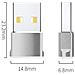 3x Adattatore Usb In Argento - Convertitore Adattatore Da Usb C A Usb - Foto miniatura 6