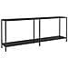 Tavolo Consolle Nero 200x35x75,5 Cm In Vetro Temperato - Foto miniatura 2