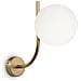 Applique Contemporanea Rendez-vous In Metallo Ottone 1 Luce E Diffusore Bianco - Foto miniatura 1