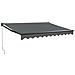 Tenda Da Sole Retrattile Antracite 3x2,5 M Tessuto E Alluminio - Foto miniatura 1