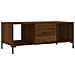 Tavolino Salotto Rovere Marrone 102x50x40 Cm Legno Multistrato - Foto miniatura 2