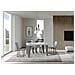 Tavolo Allungabile 90x130/390 Cm Naxy Mix Piano Bianco Frassino - Gambe Noce - Bianco Frassino /cemento - Foto miniatura 4