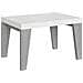 Tavolo Allungabile 90x130/390 Cm Naxy Mix Piano Bianco Frassino - Gambe Noce - Bianco Frassino /cemento - Foto miniatura 5
