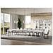 Tavolo Allungabile 90x130/390 Cm Naxy Mix Piano Bianco Frassino - Gambe Noce - Bianco Frassino /cemento - Foto miniatura 6