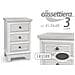 Trade Shop - Cassettiera 3 Cassetti Comodino Slim Mobile Elegant In Legno 41x34x68cm 801112 - Foto miniatura 1