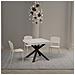 Tavolo Allungabile 90x90/194 Cm Clerk Premium Piano Bianco Frassino - Gambe Antracite - Foto miniatura 3