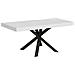 Tavolo Allungabile 90x90/194 Cm Clerk Premium Piano Bianco Frassino - Gambe Antracite - Foto miniatura 1
