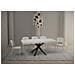 Tavolo Allungabile 90x90/194 Cm Clerk Premium Piano Bianco Frassino - Gambe Antracite - Foto miniatura 2