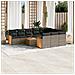 Set Divani Da Giardino 11 Pz Con Cuscini In Polyrattan Grigio - Foto miniatura 1