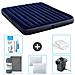 Set Materassino Gonfiabile - 203x183x25 Cm - Blu - Include Accessori Coordinati Cb10 - Foto miniatura 1