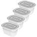 1026300096 recipiente per cibo Ovale Barattolo 0,75 L Trasparente, Bianco 4 pz - Foto miniatura 1