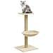 Albero per Gatti con Palo Tiragraffi in Sisal Crema 74 cm - Foto miniatura 3