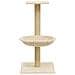 Albero per Gatti con Palo Tiragraffi in Sisal Crema 74 cm - Foto miniatura 4