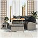 Set di Sofà da Giardino 8 Pezzi con Cuscini Grigio Rattan Polietilene Acacia,  Sofà da Giardino per 2 Persone con Cuscini Grigio Rattan Polietilene,  Set da Pranzo da Giardino 3 Pezzi con Cuscini Grigio Rattan Polietilene Acacia - Foto miniatura 3