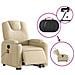 Poltrona Alzapersona Massaggiante Elettrica Crema in Tessuto - Foto miniatura 6