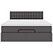 Struttura Letto Pouf con Materasso Grigio 140x190 cm Similpelle - Foto miniatura 7