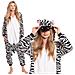 Pigiama Da Donna Tuta Kigurumi Onesie Zebra Bianco Nero 165-175 Cm L - Foto miniatura 1