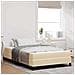 Letto a molle con materasso Crema 140 x 190 cm Tessuto - Foto miniatura 2