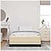 Letto a molle con materasso Crema 140 x 190 cm Tessuto - Foto miniatura 5
