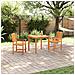 Set da Pranzo per Giardino 3 pcs Marrone - Foto miniatura 4