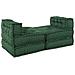 Pouf modulari  4 pz Verde in tessuto - Foto miniatura 7