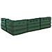 Pouf modulari  4 pz Verde in tessuto - Foto miniatura 8