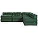 Pouf modulari  4 pz Verde in tessuto - Foto miniatura 9