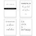 Set Di 4 Stampe Stampa Con Citazioni In Cucina Messaggi Stampa Illustrazioni Cartelli In Bianco E Nero In Moderno Per Senza Cornice A3 - Foto miniatura 1