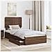 Letto con Contenitore con testiera Rovere Marrone 100 x 200 cm - Foto miniatura 3