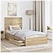 Letto con Contenitore con testiera Rovere Sonoma 90 x 200 cm - Foto miniatura 3