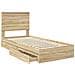 Letto con Contenitore con testiera Rovere Sonoma 90 x 200 cm - Foto miniatura 5