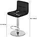 Sgabello girevole HAXU in velluto nero con base cromata - Foto miniatura 2