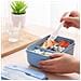 Contenitore Per Alimenti Da 700 Ml A 3 Scomparti Con Cucchiaio E Forchetta, Blu - Foto miniatura 2