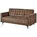 Divano Letto 3 Posti Aberdeen Pelle Sintetica Marrone - Foto miniatura 3