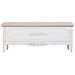 Sgabello Imbottito In Legno Laccato Bianco Antico 120x43x48h Cm - Foto miniatura 2